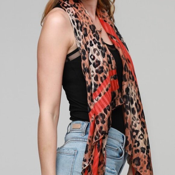 Douby Leopard Scarf or Wrap - Picture 1 of 2